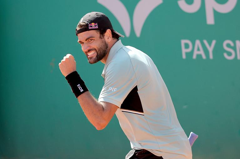 L'esultanza di Berrettini al Sardegna Open